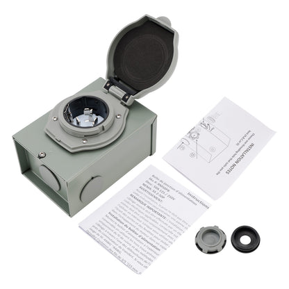 50Amp RV Generator Inlet Box NEMA SS2-50P Power Inlet Box 125/250V