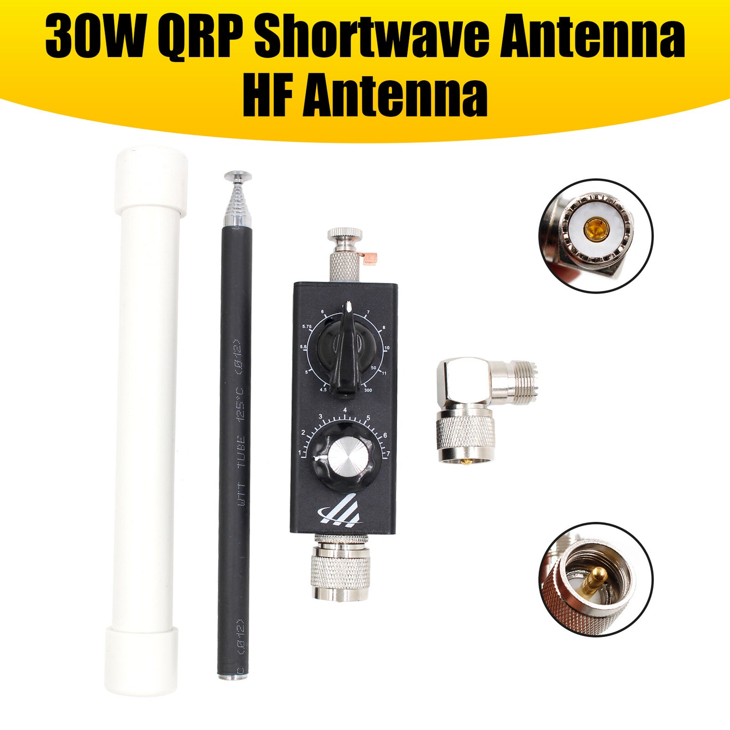 30W QRP Shortwave HF Antenna 5MHz-55MHz Full-Band Radio Transmitting Antenna