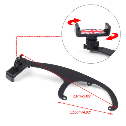 Red Union Jack Smartphone Cell Phone Mount Holder For Mini Cooper R55 R56 R57 US