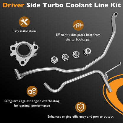 926-187 Turbo Coolant Line Kit Driver Side For 11-21 Ford F150  Transit Lincoln