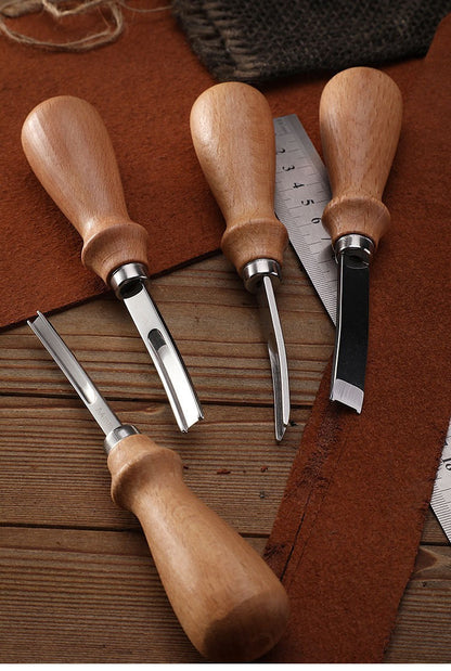 Leather Edge Bevelers French Beveler Wide Mouth Skiving Knife Leather Craft Tool