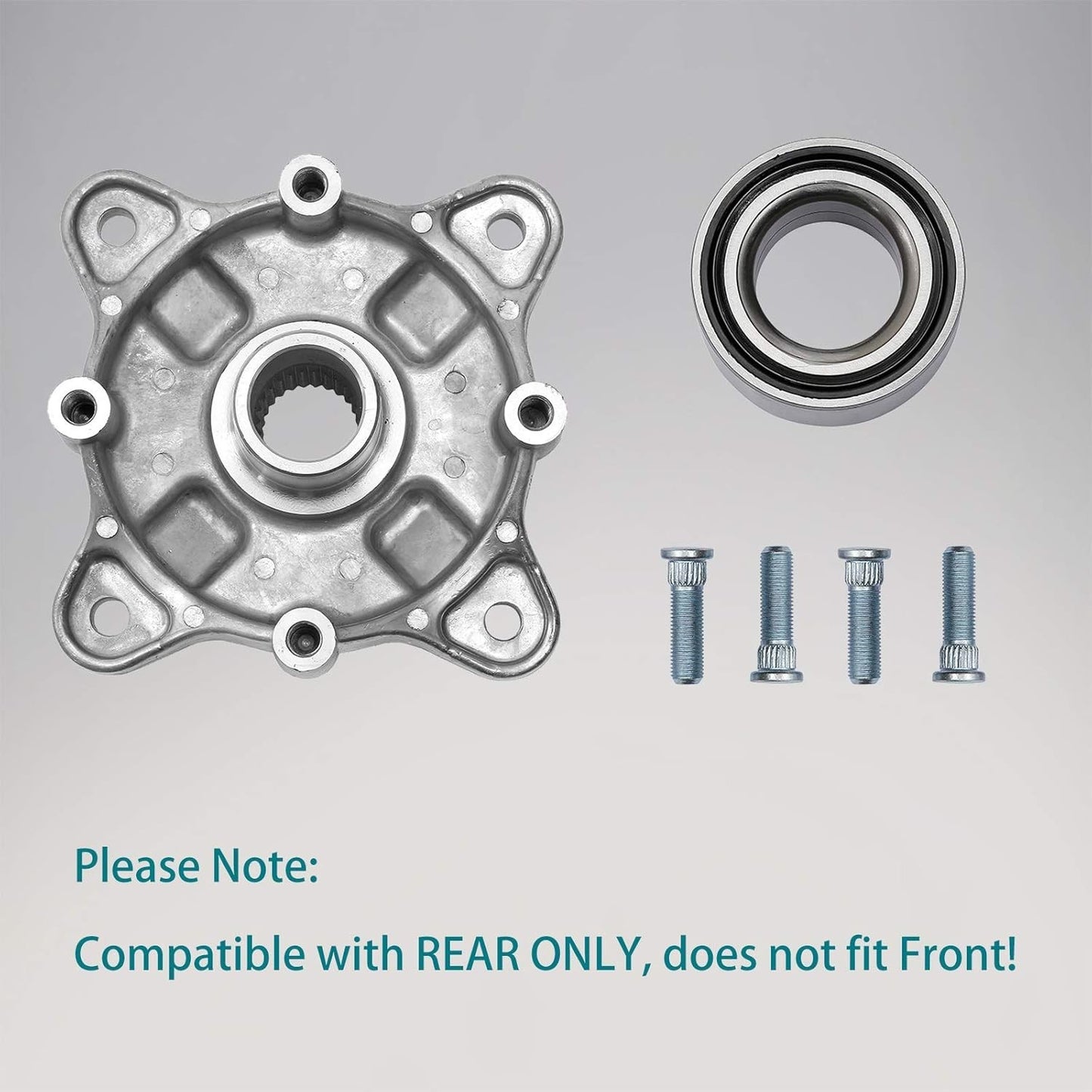 Rear Wheel Hub & Bearing & Studs Kit for Polaris Ranger 800 700 570 500 450 400