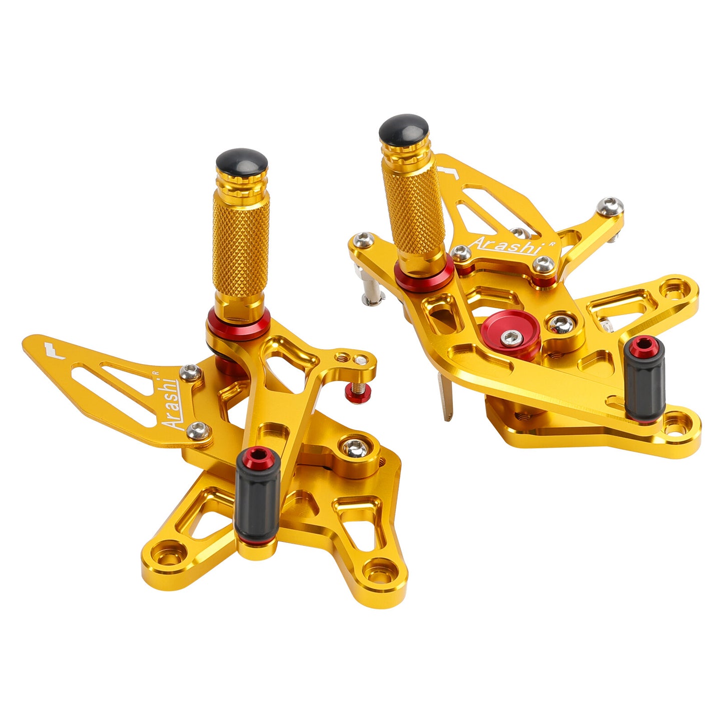 CNC Aluminum Rearsets Footpegs Gold Fits Kawasaki Ninja ZX6R ZX636 2024-25