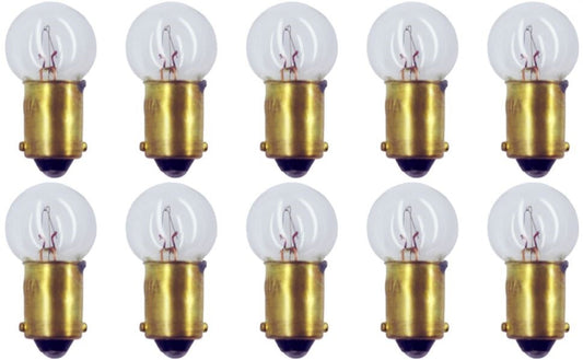 Solid Spare 10x 57 Light Bulb Miniature Gauge Cluster Instrument Panel 12v G-4.5 BA9S