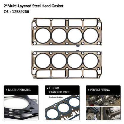 Head Full Gasket Set w/ Cylinder Bolts For Chevy Silverado GMC Sierra 5.3L 4.8L