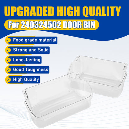 Solid Spare For 240324502 Refrigerator Door Bin Shelf For Frigidaire Kenmore New 2PC