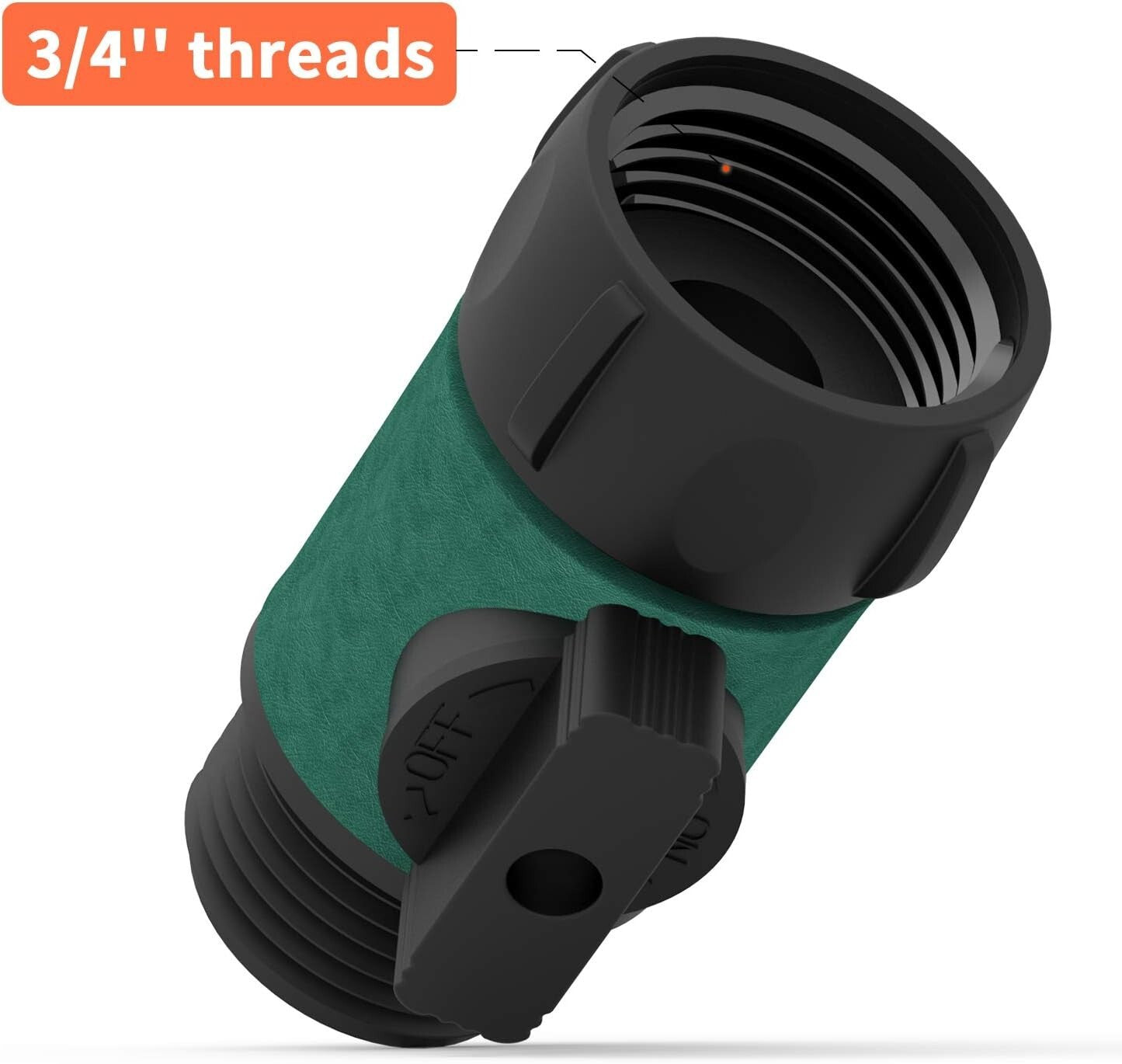4X Plastic Garden Hose Connector  Water Turn Off Valve Shutoff 3/4 Inch GHT N828