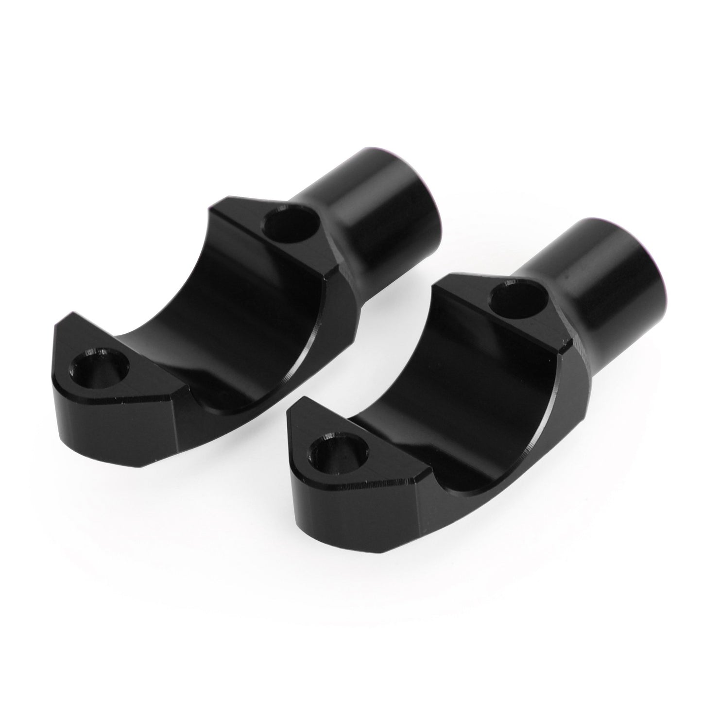 CNC PAIR MASTER CYLINDER CLAMP W/ 10MM MIRROR MOUNT BLACK FOR 22MM HANDLEBAR