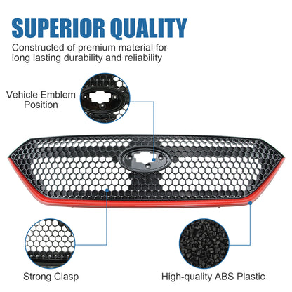 For 2022-2023 Subaru WRX Sport 22  Front Bumper Grille Grill Black with Red Trim