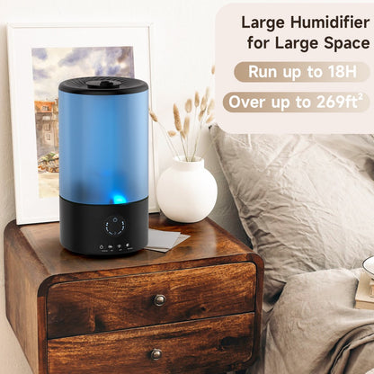 3.2L Cool Mist Ultrasonic Humidifier for Bedroom, Baby Nursery, Auto Shut-Off