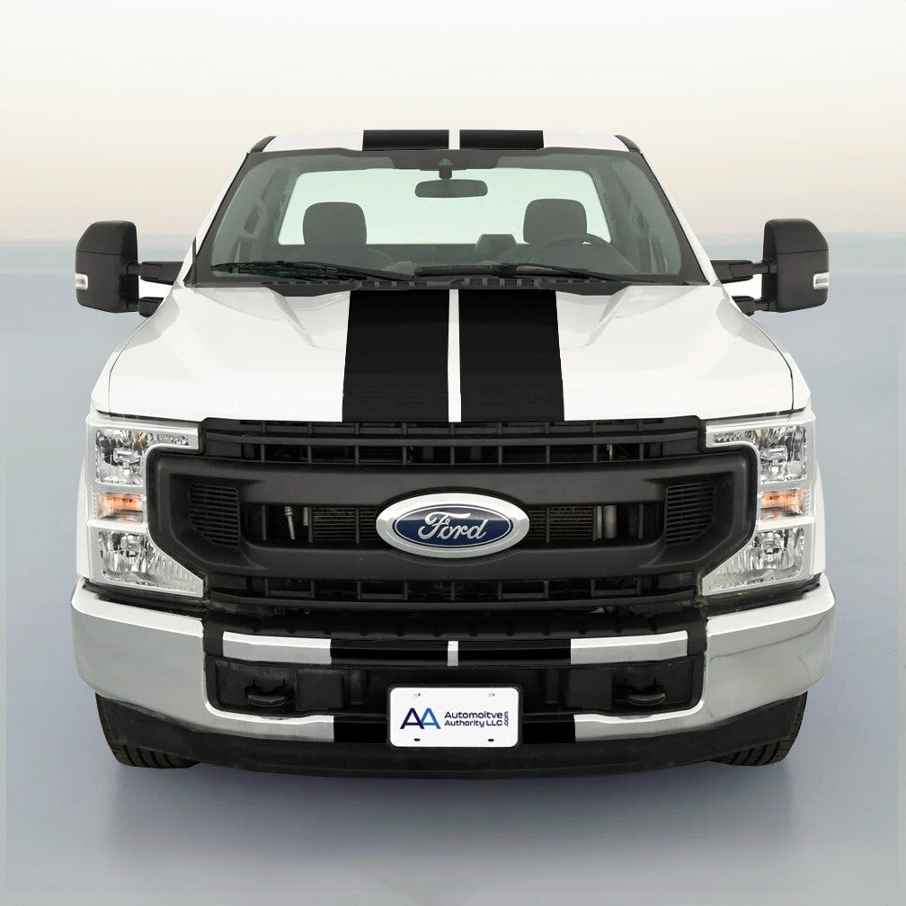 DUAL 8" VINYL RALLY STRIPES RACING STRIPE FULL TRUCK + BONUS For FORD F250 F-250
