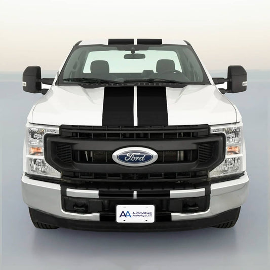 Solid Spare DUAL 8" VINYL RALLY STRIPES RACING STRIPE FULL TRUCK + BONUS For FORD F250 F-250