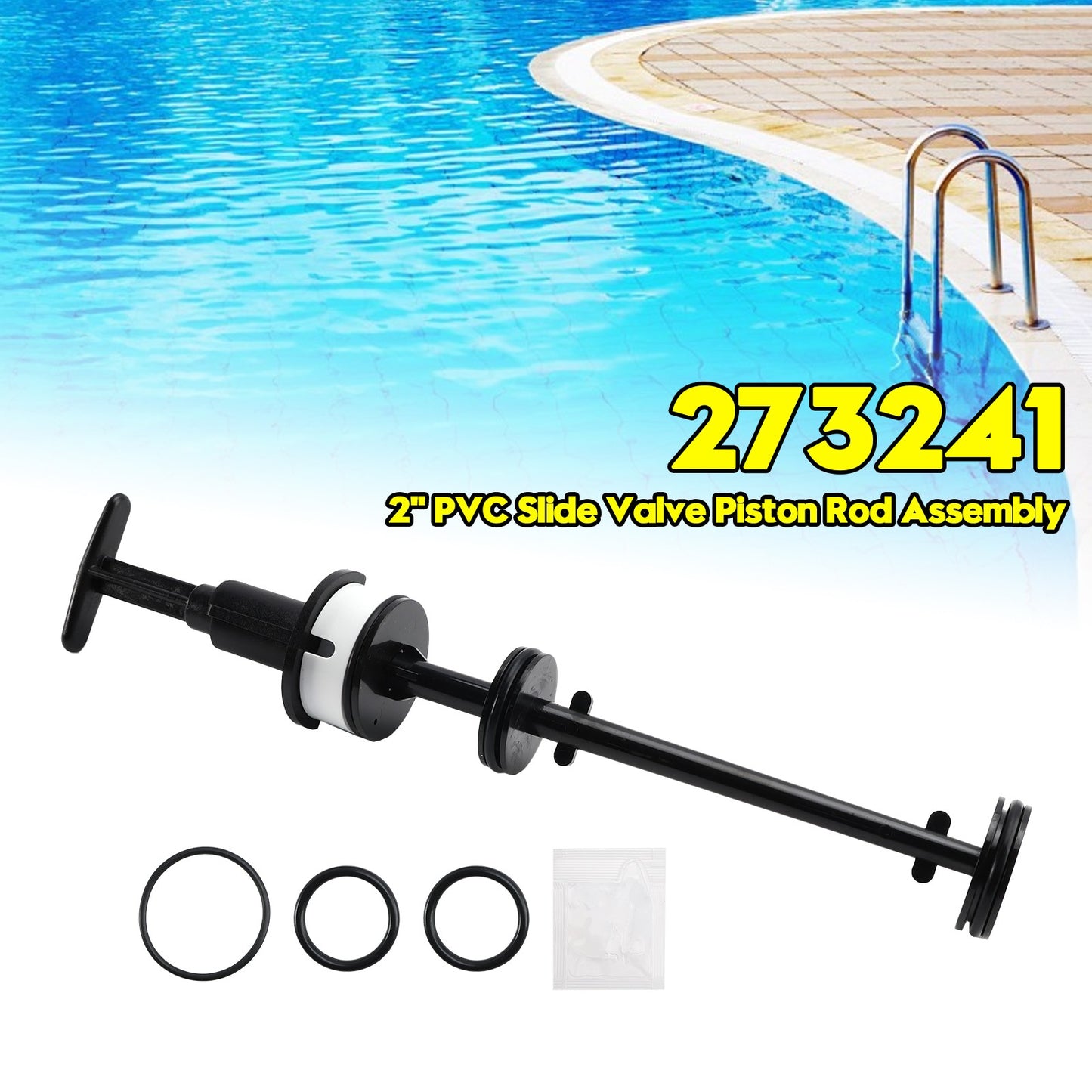 273241 2" PVC Slide Valve Piston Rod Assembly for Pentair Pool and Spa Valve