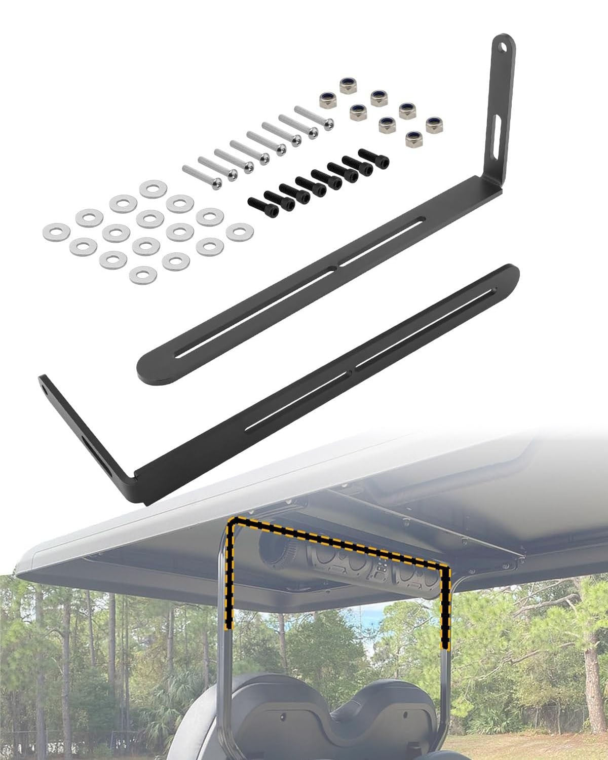 Universal Soundbars Mounting L-Bracket For Golf Cart SE18 SE18E SE26 SE28 SEB26