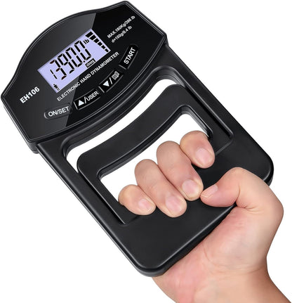 Grip Strength Tester 396Lbs/180Kg Digital Hand Dynamometer Grip Strength Meter