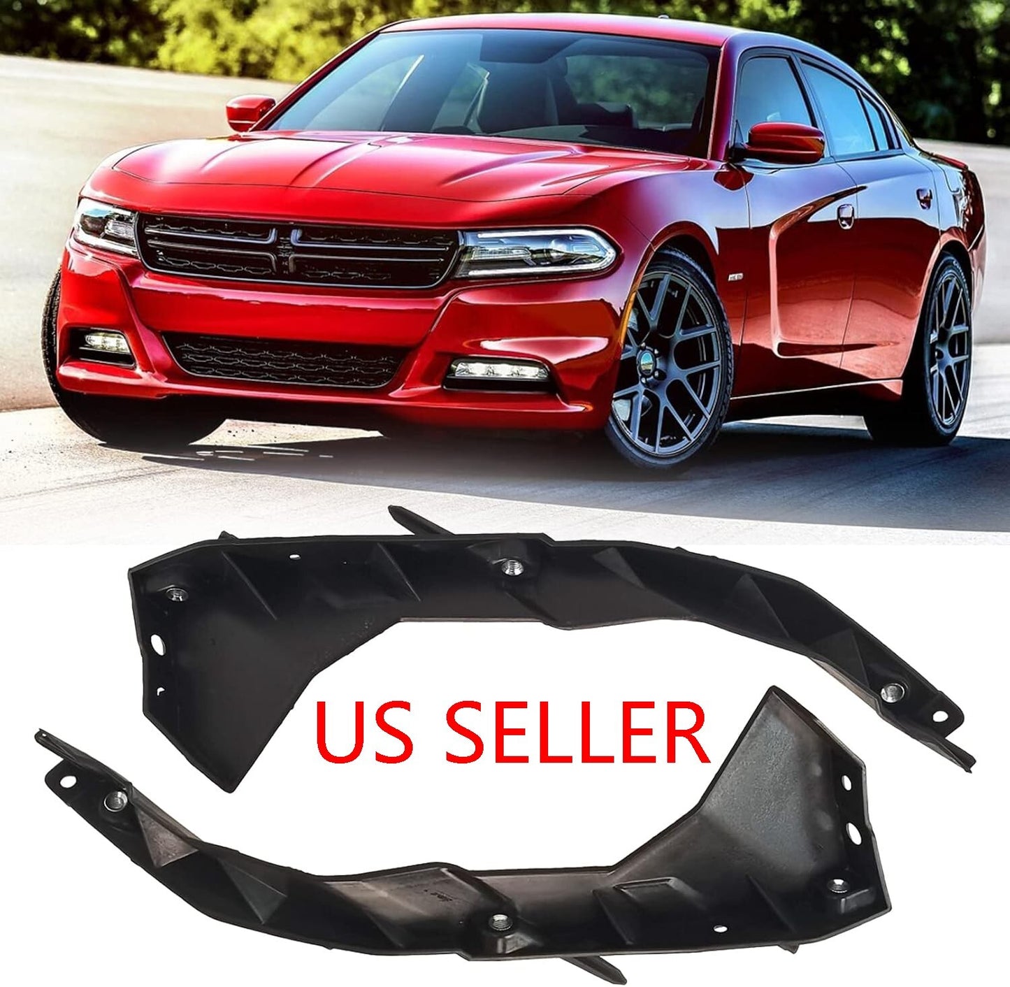 2 pcs Left&Right Front Bumper Brackets Kit for 2015-2021 Dodge Charger 68226533A