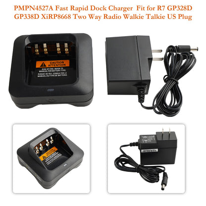PMPN4527A Battery Rapid Dock Charger For R7 GP328D GP338D XiRP8668 Radio US Plug