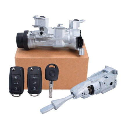 NEW Ignition Switch Door Lock Cylinder For VW Jetta 2006-2018 W/Remote Key