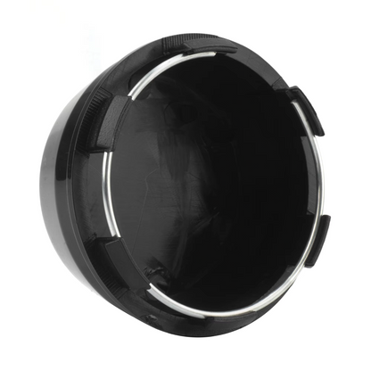 Universal 66mm OD. 6 Clips Car Wheel Rim Hub Center Caps Cover Black Pack of 4