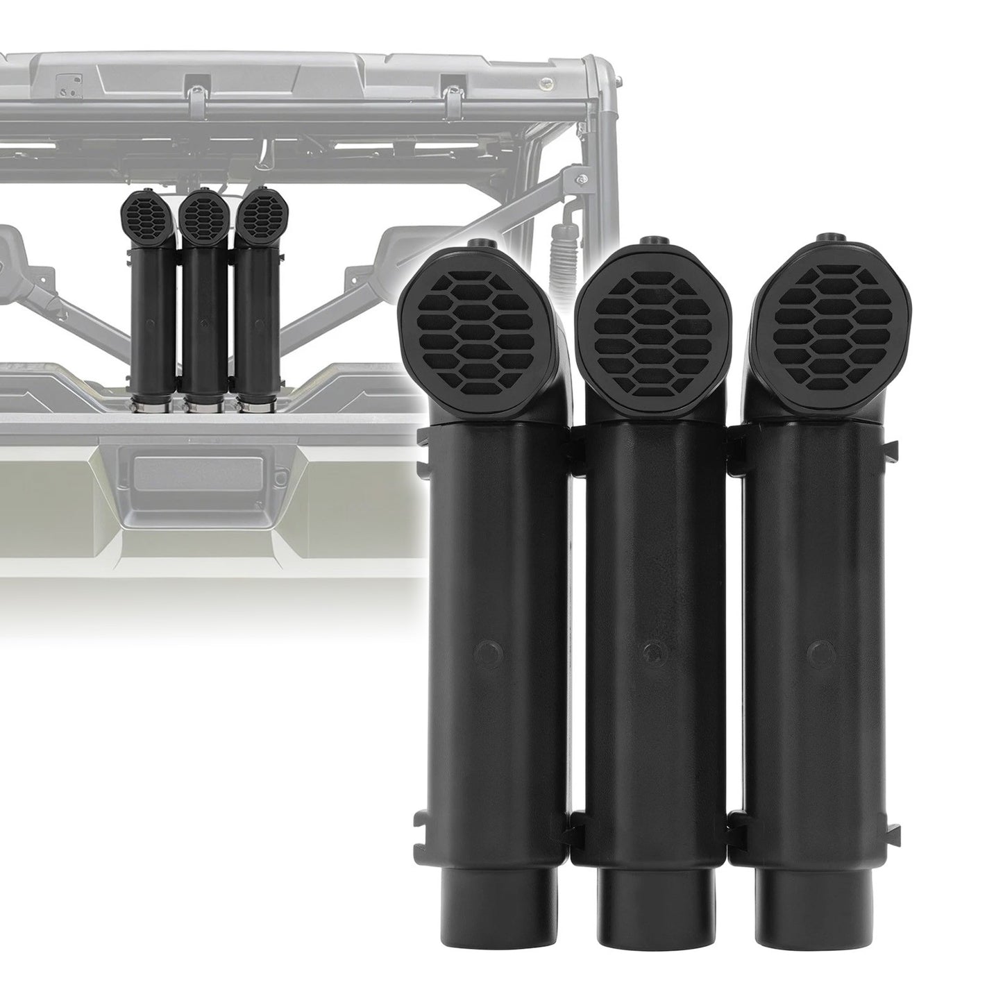 Solid Spare For Polaris Snorkel Kit 2022 2023 Ranger SP 570 Clamp on ABS+PVC Black Painted