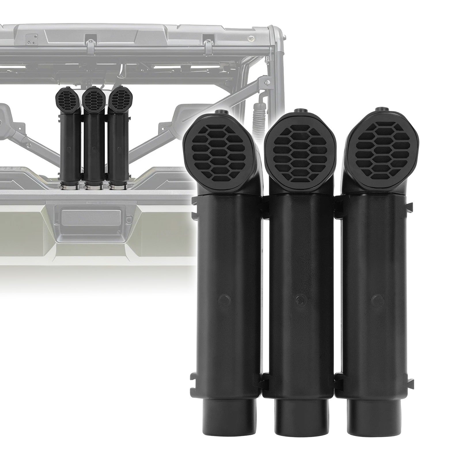 Solid Spare For Polaris Snorkel Kit 2022 2023 Ranger SP 570 Clamp on ABS+PVC Black Painted