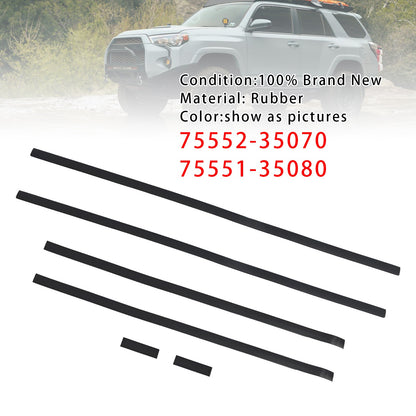 6PCS Roof Drip Molding Weatherstrip 75552-35070 75551-35080 For Toyota 4Runner