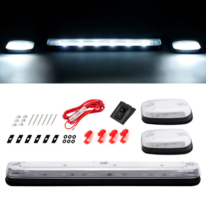 Solid Spare 3Pcs White LED Cab Roof Marker Top lights For Chevrolet Silverado 2500 3500