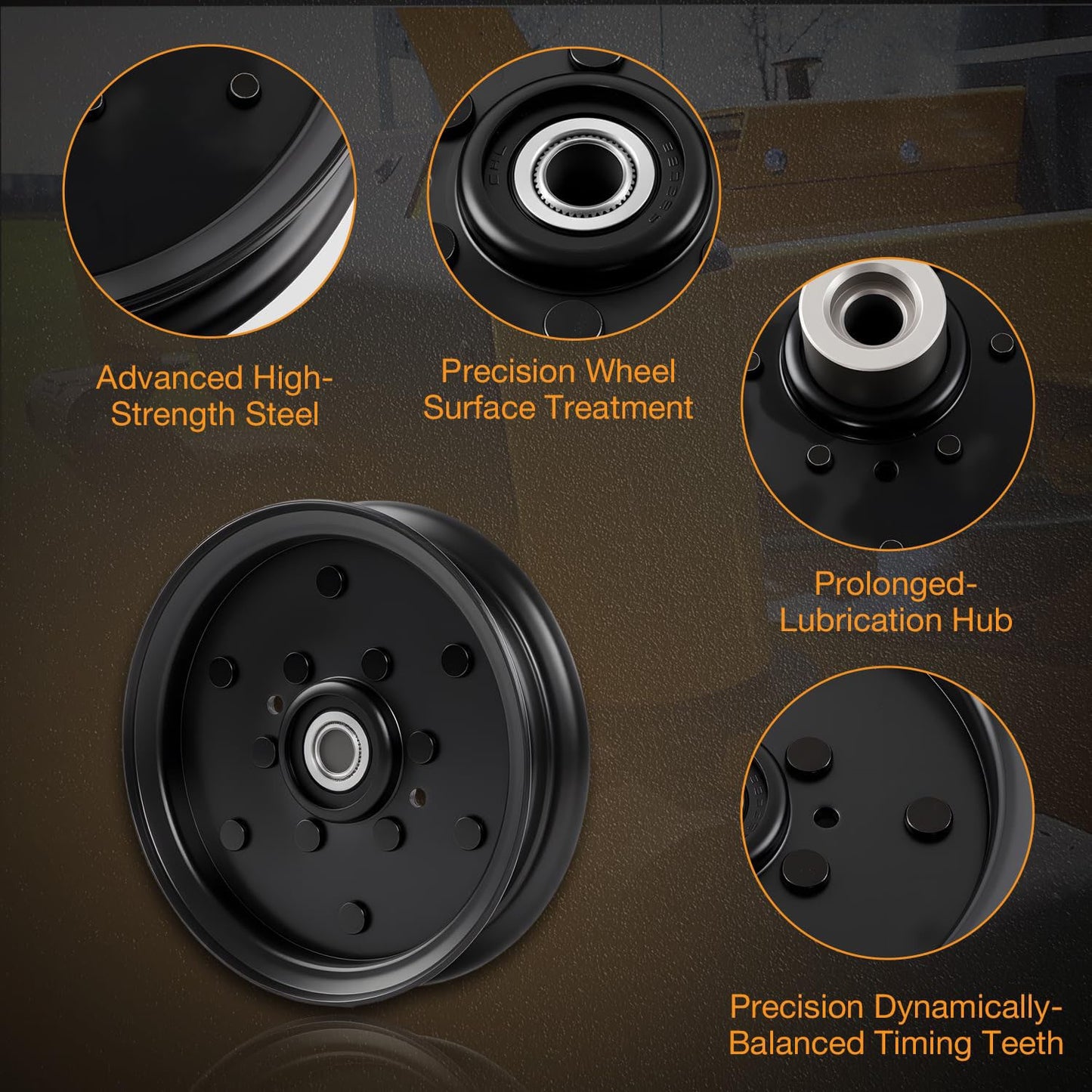 1X 604231 Flat Idler Pulley For Hustler Raptor 48" 52" 54" 60" Deck Mower 126124