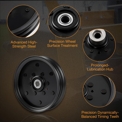 1X 604231 Flat Idler Pulley For Hustler Raptor 48" 52" 54" 60" Deck Mower 126124