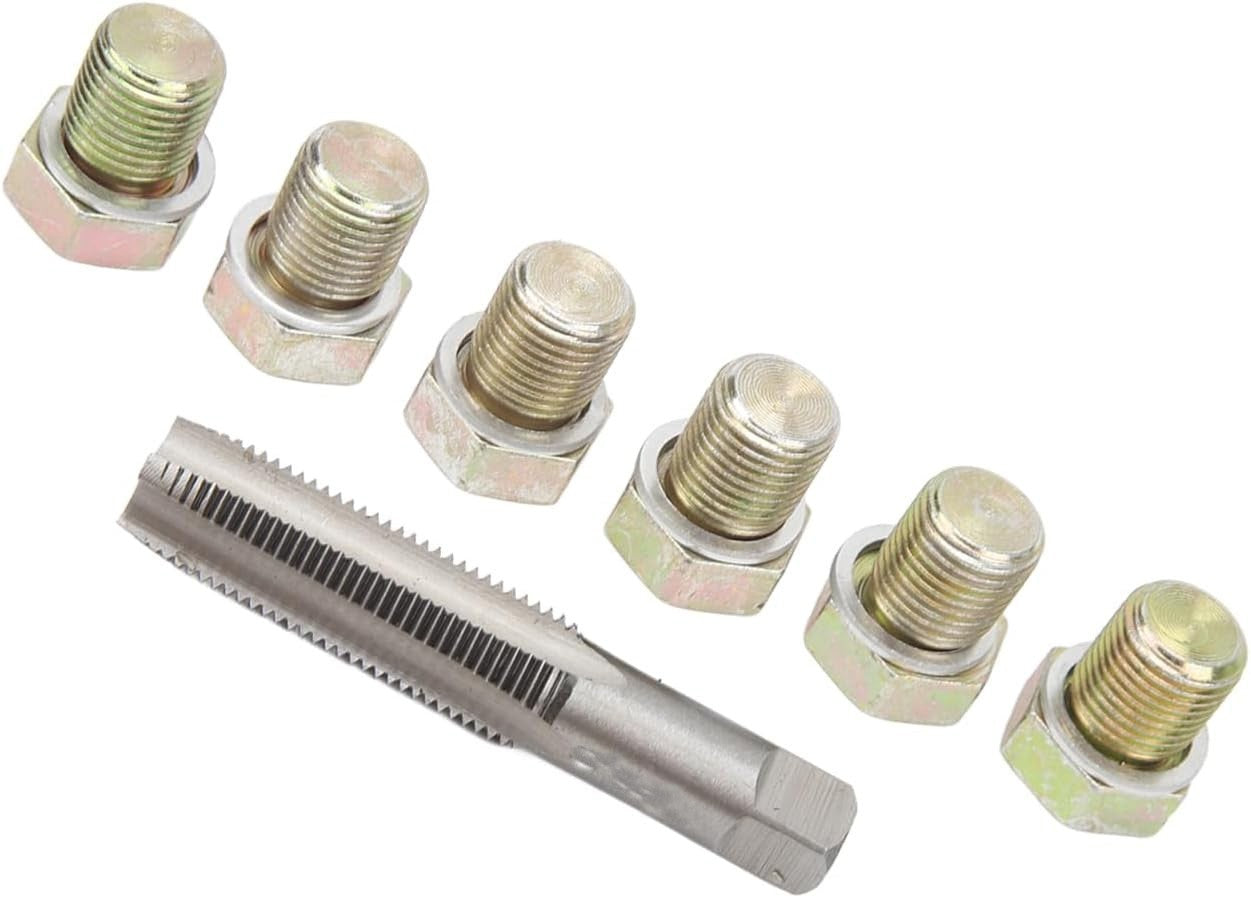7pc M15 x 1.5 Oil Pan Thread Repair Kit Set Sump Drain Plug Repair Tool Kit