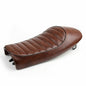 Universal Motorcycle Flat Hump Cafe Racer Vintage Brat Scrambler Seat in Brown