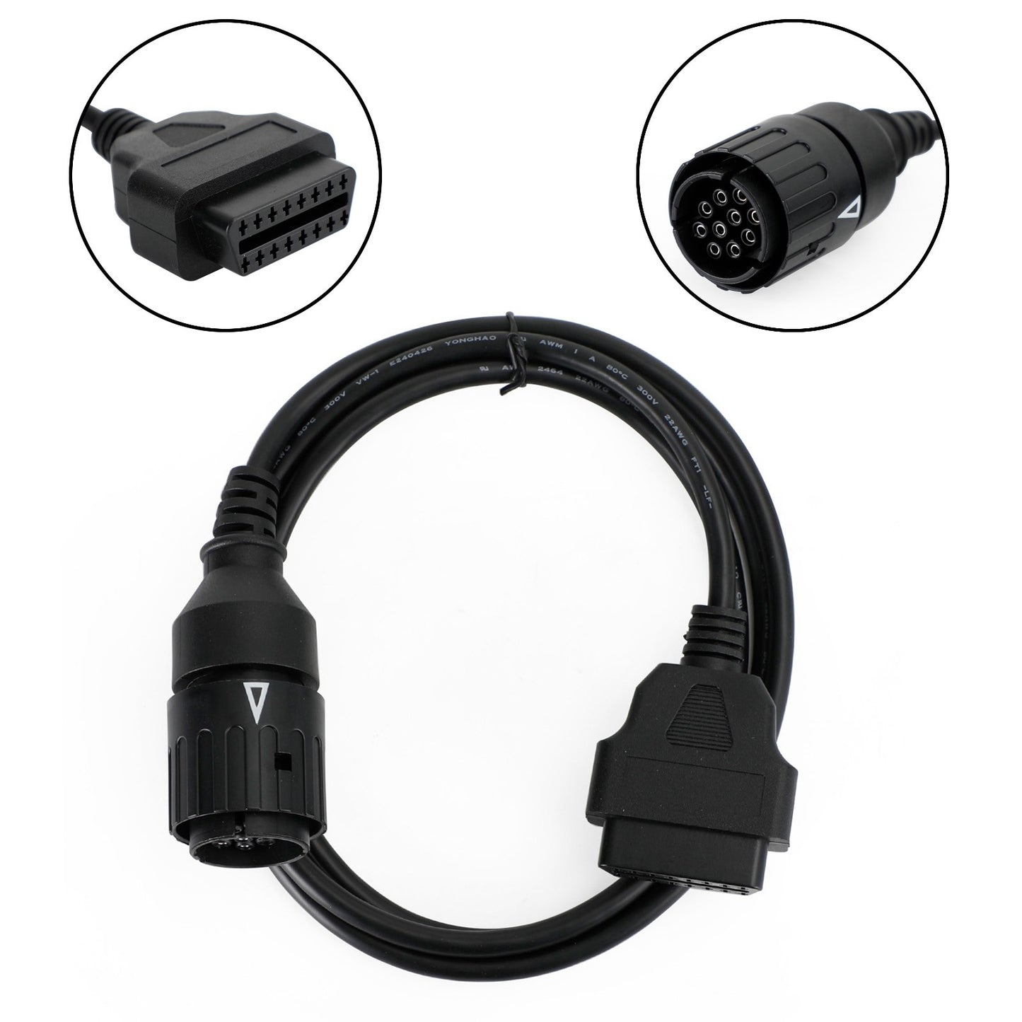 Motorcycle 10 Pin To 16Pin For BMW OBD2 Cable Connector Diagnostic Scanner Cable