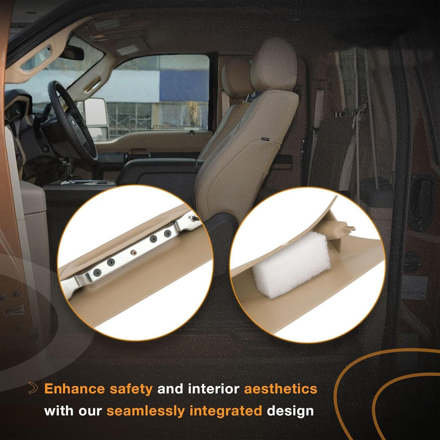 A Pillar Grab Handle Fit 2011-16 Ford F250 F350 F450 F550 BC3Z-2503599-AA Beige