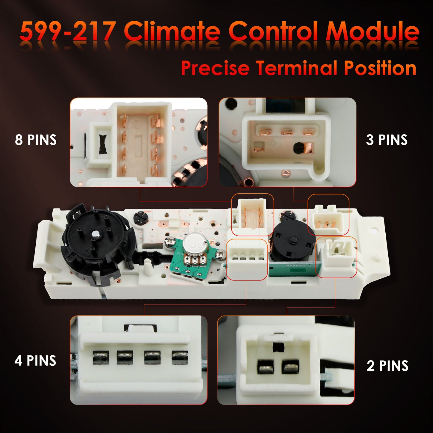 HVAC Climate Control Module Panel For 96-20 Chevrolet Express GMC Savana 599-217