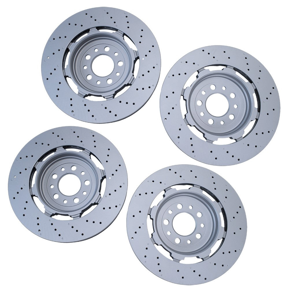 Front Rear Brake Rotors Fit For 2017-2021 Alfa Romeo Giulia Stelvio Quadrifoglio