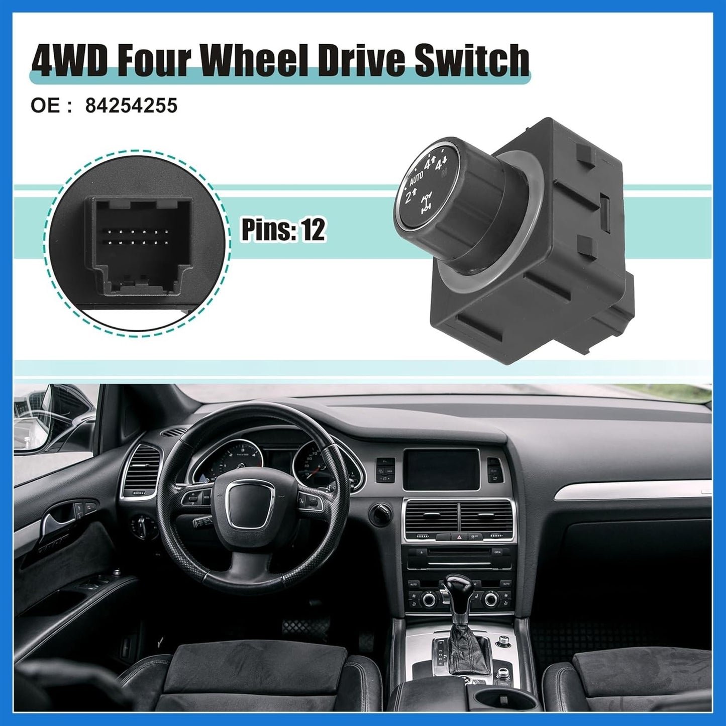 4WD Four Wheel Drive Switch for Chevrolet Silverado 1500 2500 3500 HD 84254255