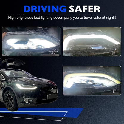 LED Headlight Assy Front Right Passenger Side For 2022-2024 Tesla Model X Plaid
