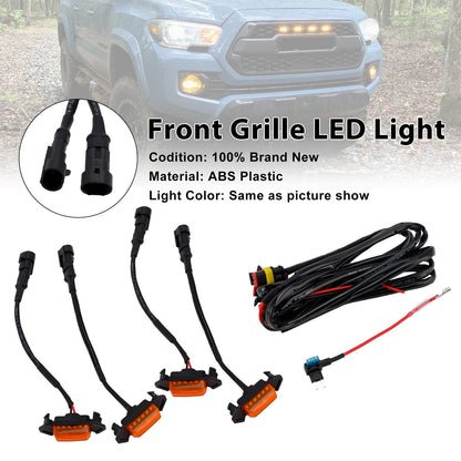 Yellow Lens Amber Light Front Grille LED Light Kit Fit Toyota Tacoma 2016-2023