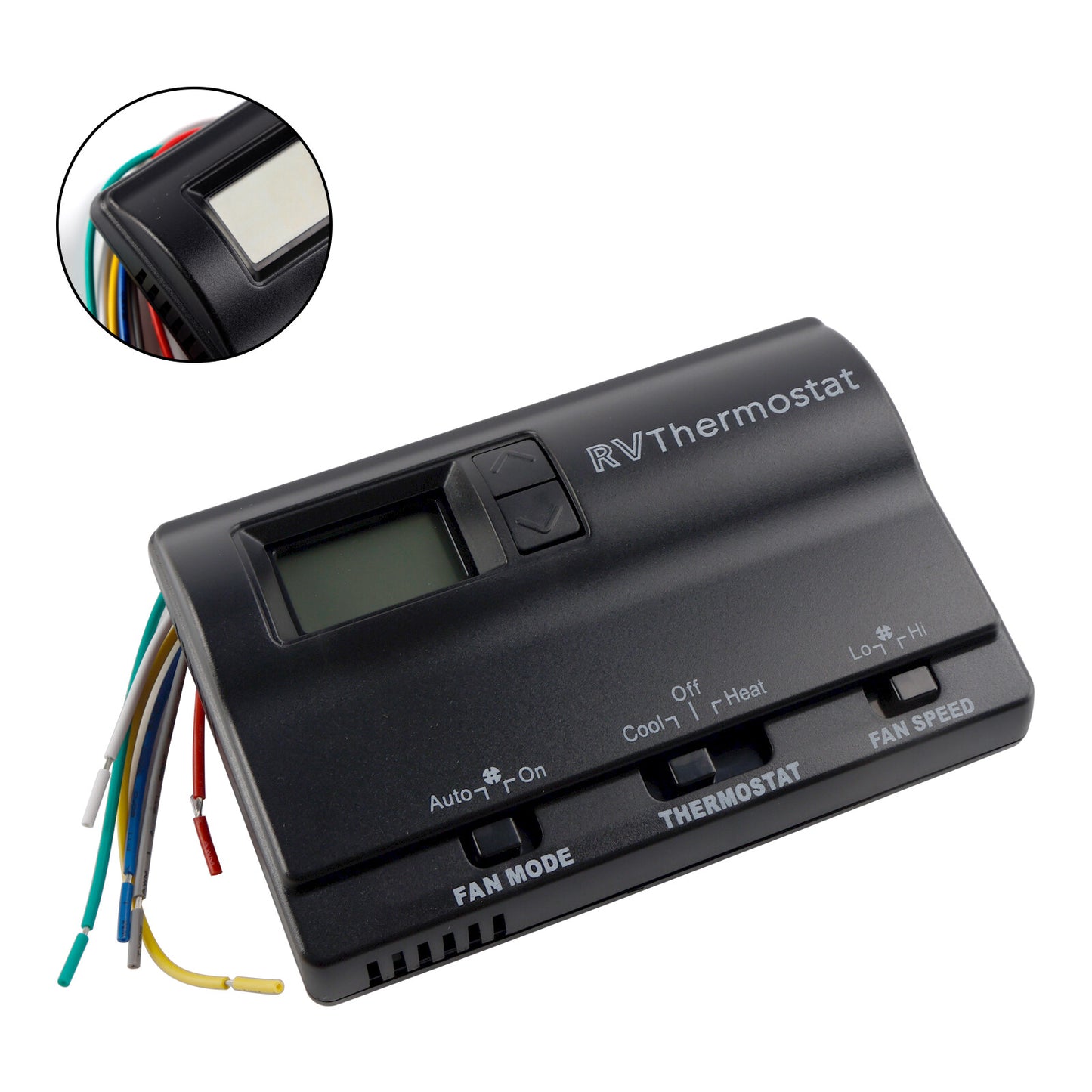 Heat/Cool Digital Thermostat Replacement Compatible with Coleman 83303362 Black