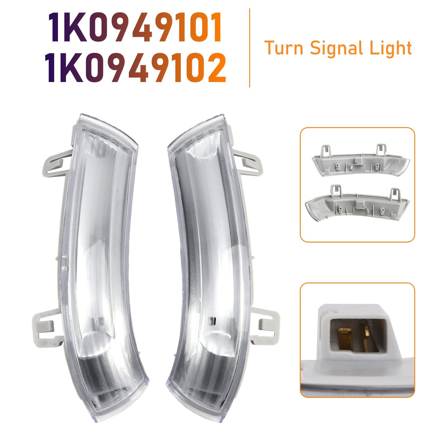 Left Right Mirror Turn Signal Lights Indicator for VW Golf Jetta Mk5 Passat