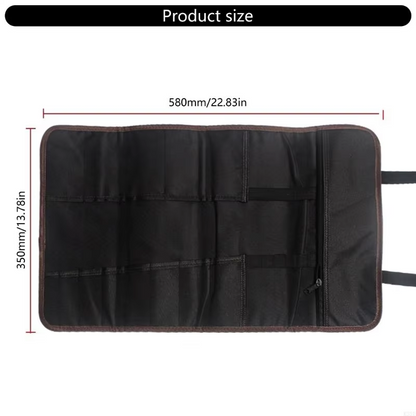 Multi-function Tool Roll Up Bag Canvas Wrench Pouch Organizer Bags w/22 Pocket