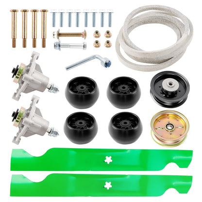 46" Mower Blade Spindle Belt Wheel Idler Kit For Husqvarna RZ4623 RZ46i Z246