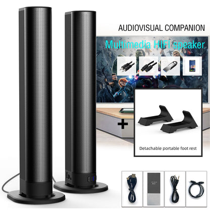 Detachable Surround Sound Bar Wireless Subwoofer 2 Speaker System Home Theater`