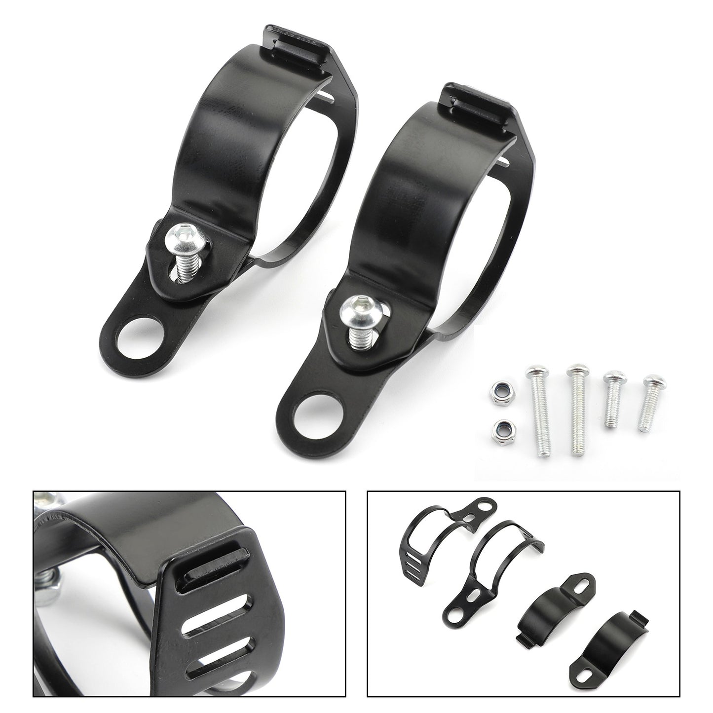 41mm-51mm Motorcycle Fork Clamp Headlight Turn Signal Light-Mount Holder Bracket