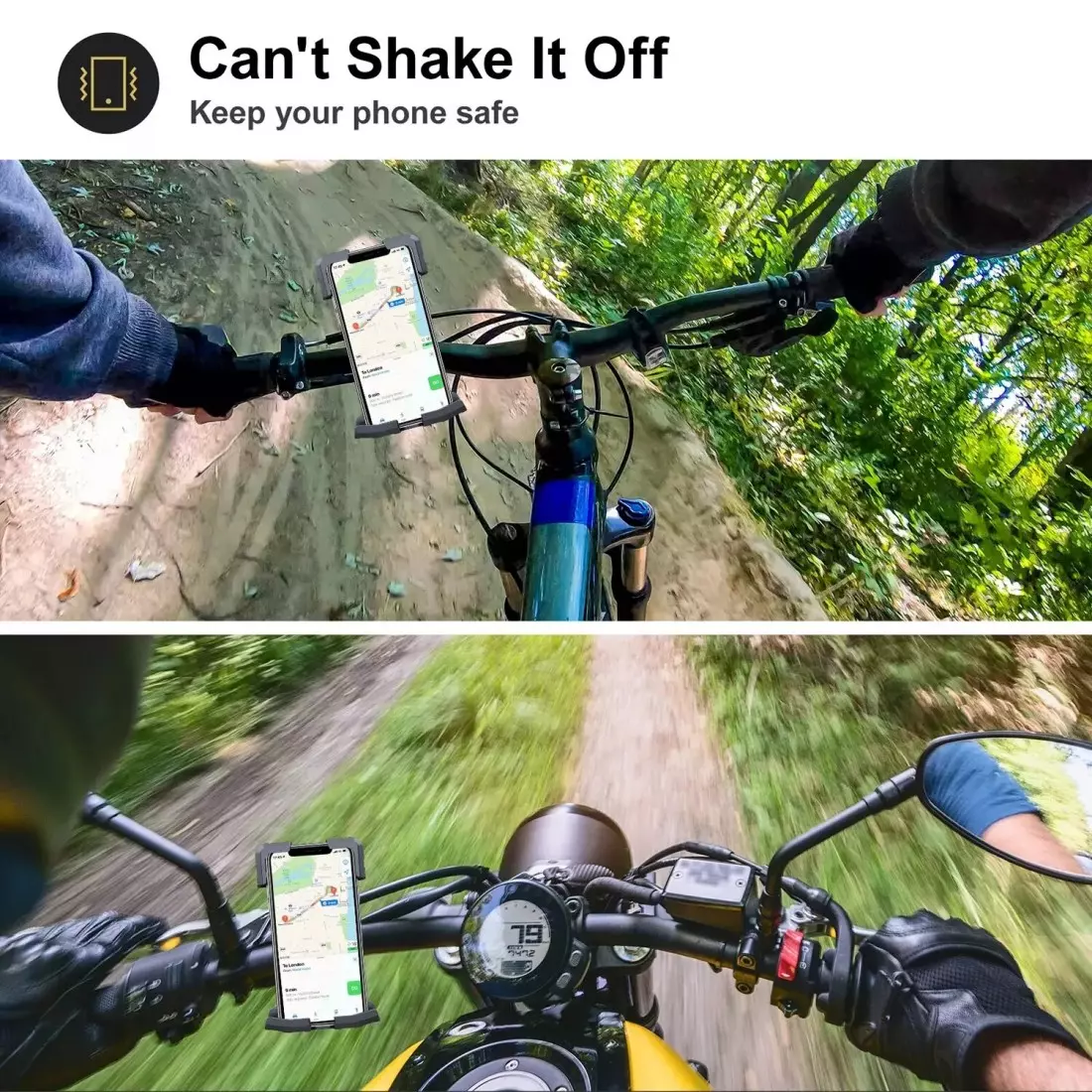 Strong Phone Holder for Bike Motorcycle Handlebar phone mount US Ship