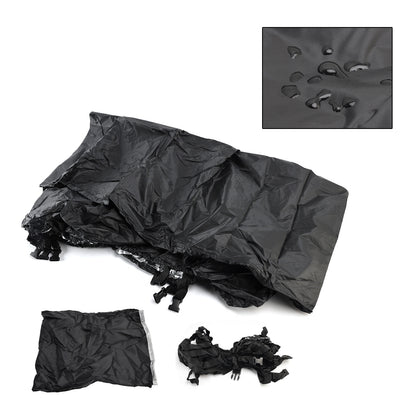 Heavy Duty Boat Cover Waterproof 210D Black For 16-18Ft Fishing Jon Boat L Beam
