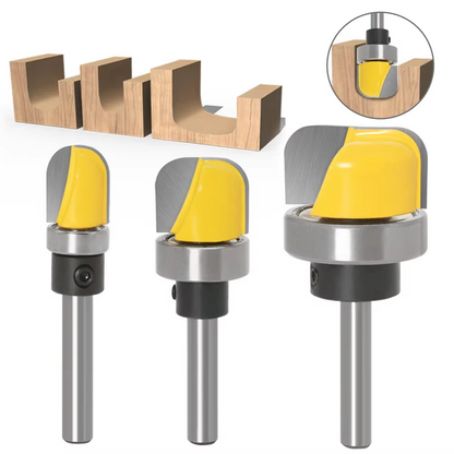 Dish Carving Router Bits 3Pcs 1/4 Inch Shank Bowl and Tray Template Router Bits