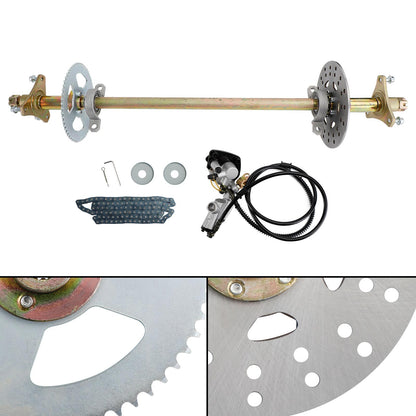 29" ATV Quad Go Kart Rear Live Axle Kit Sprocket Brake Wheel Hub Brake Assembly