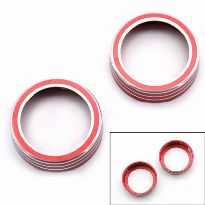 Red Aluminum Center Console AC Switch Ring Cover Trim For Honda Civic 2016-2021