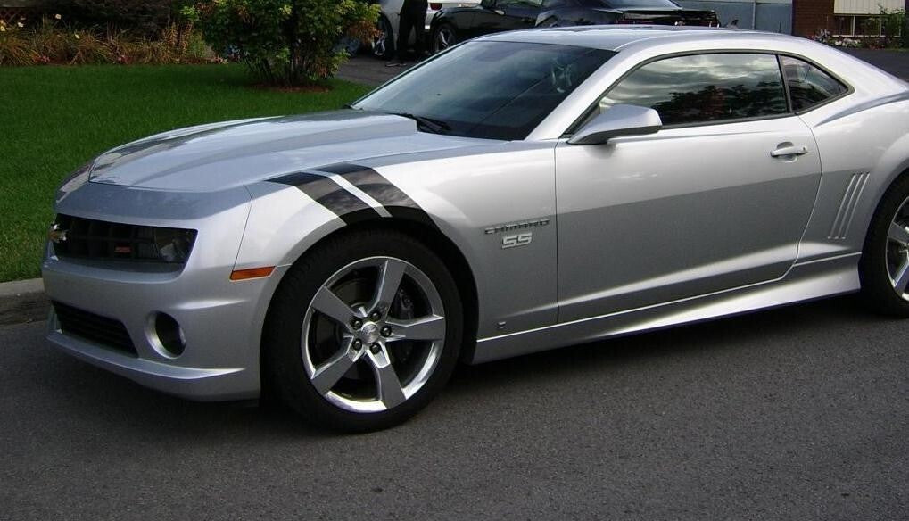 3" Dual Fender Stripe Hash Mark Stripe Decal Graphic Kit For Chevy Camaro